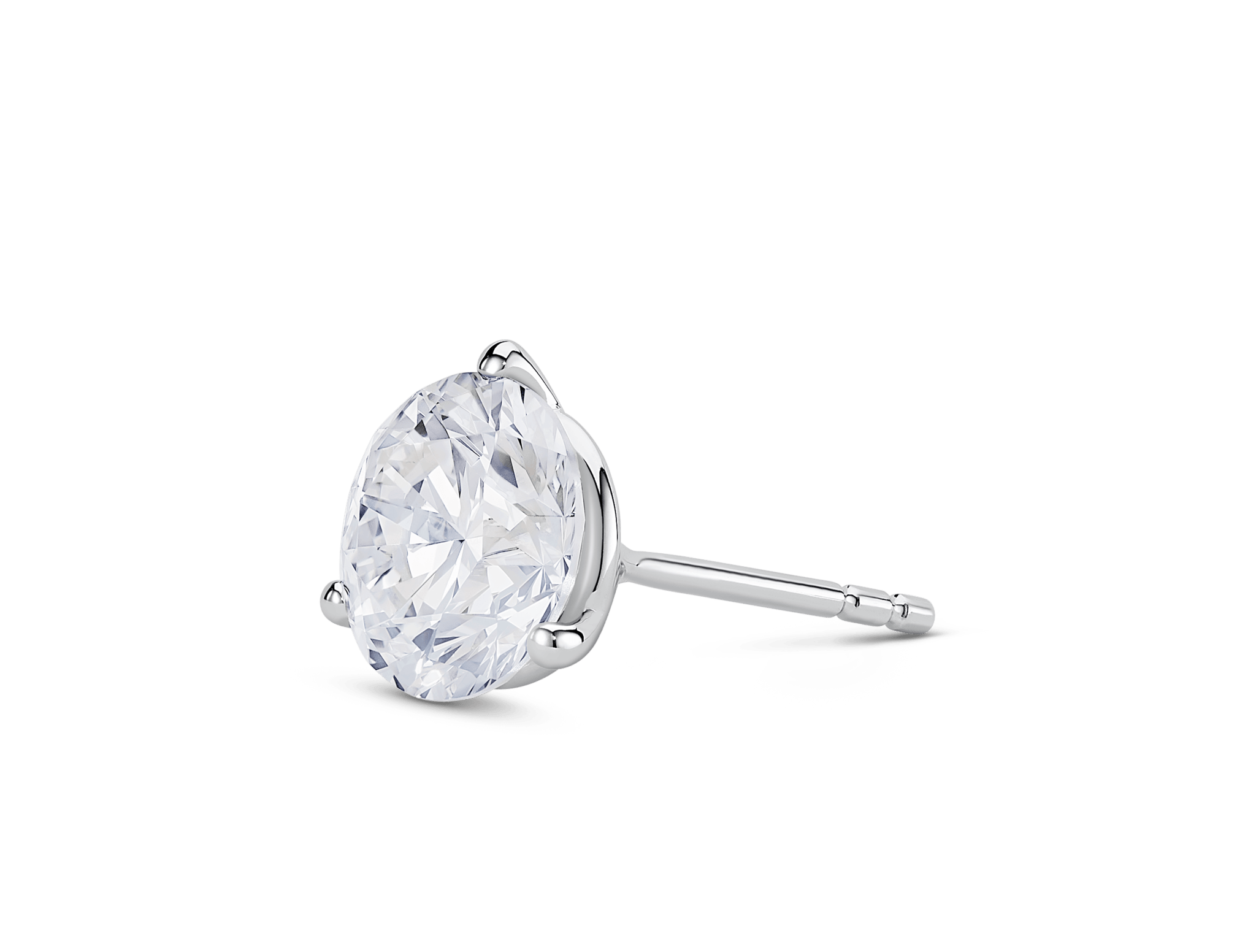 Lab-Grown Diamond 1¾ct. Round Brilliant Solitaire Stud | White - #Lightbox Jewelry#