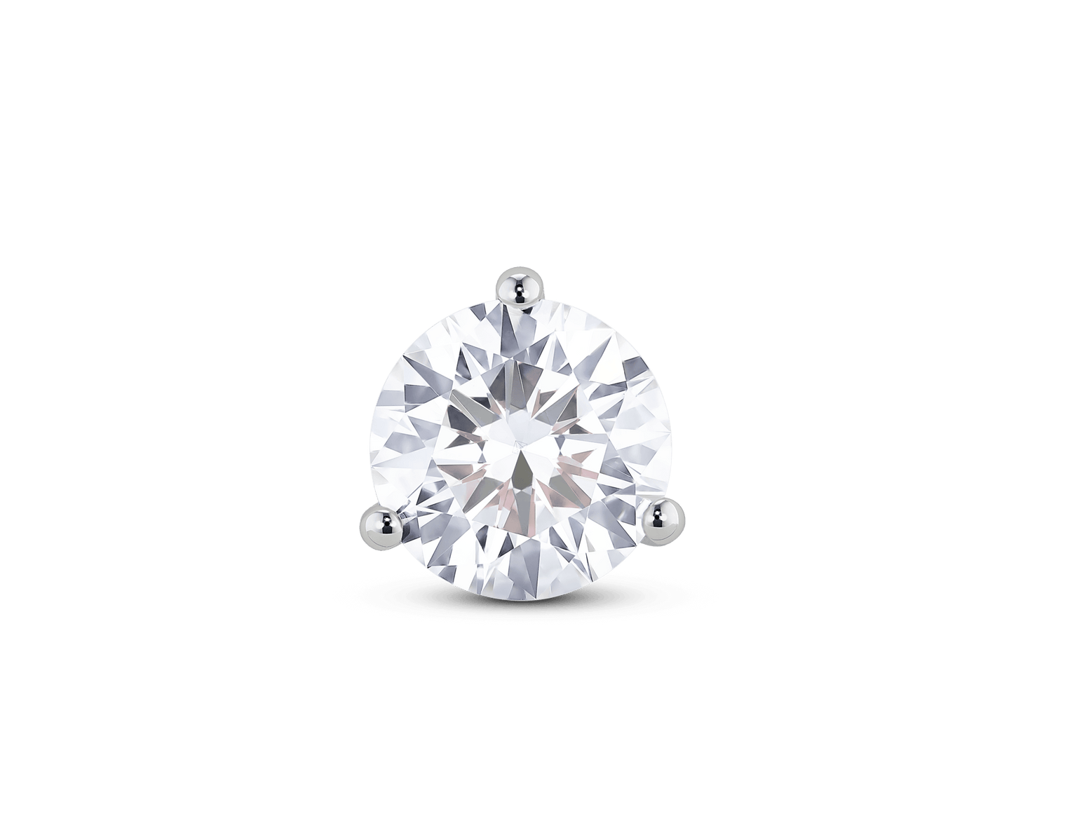Lab-Grown Diamond 1½ct. Round Brilliant Solitaire Stud | White