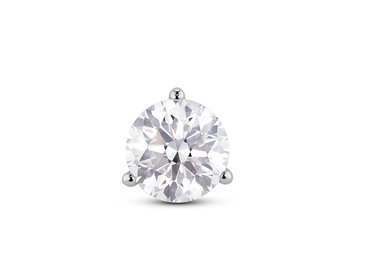 Lab-Grown Diamond 1¾ct. Round Brilliant Solitaire Stud | White