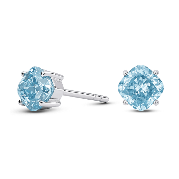 Lab-Grown Diamond 1½ct. tw. Cushion Cut 14k Gold Studs | Blue - #Lightbox Jewelry#