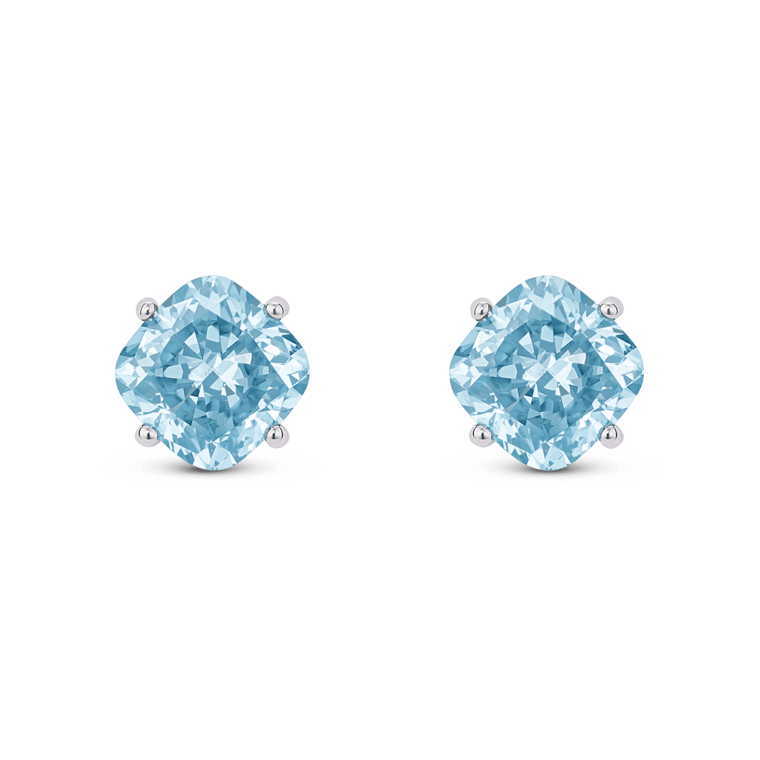 Lab-Grown Diamond 1½ct. tw. Cushion Cut 14k Gold Studs | Blue - #Lightbox Jewelry#