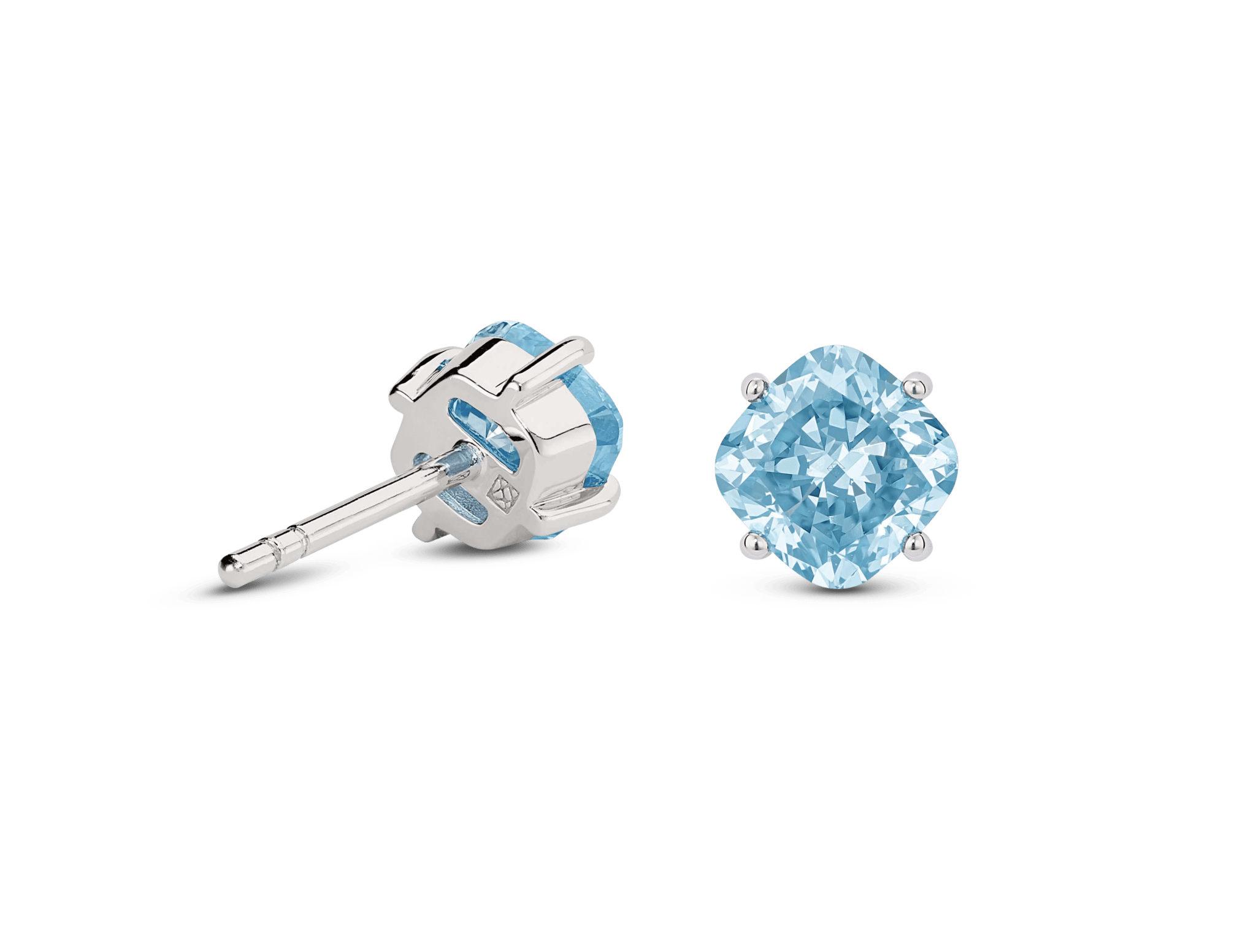 Lab-Grown Diamond 1½ct. tw. Cushion Cut 14k Gold Studs | Blue - #Lightbox Jewelry#