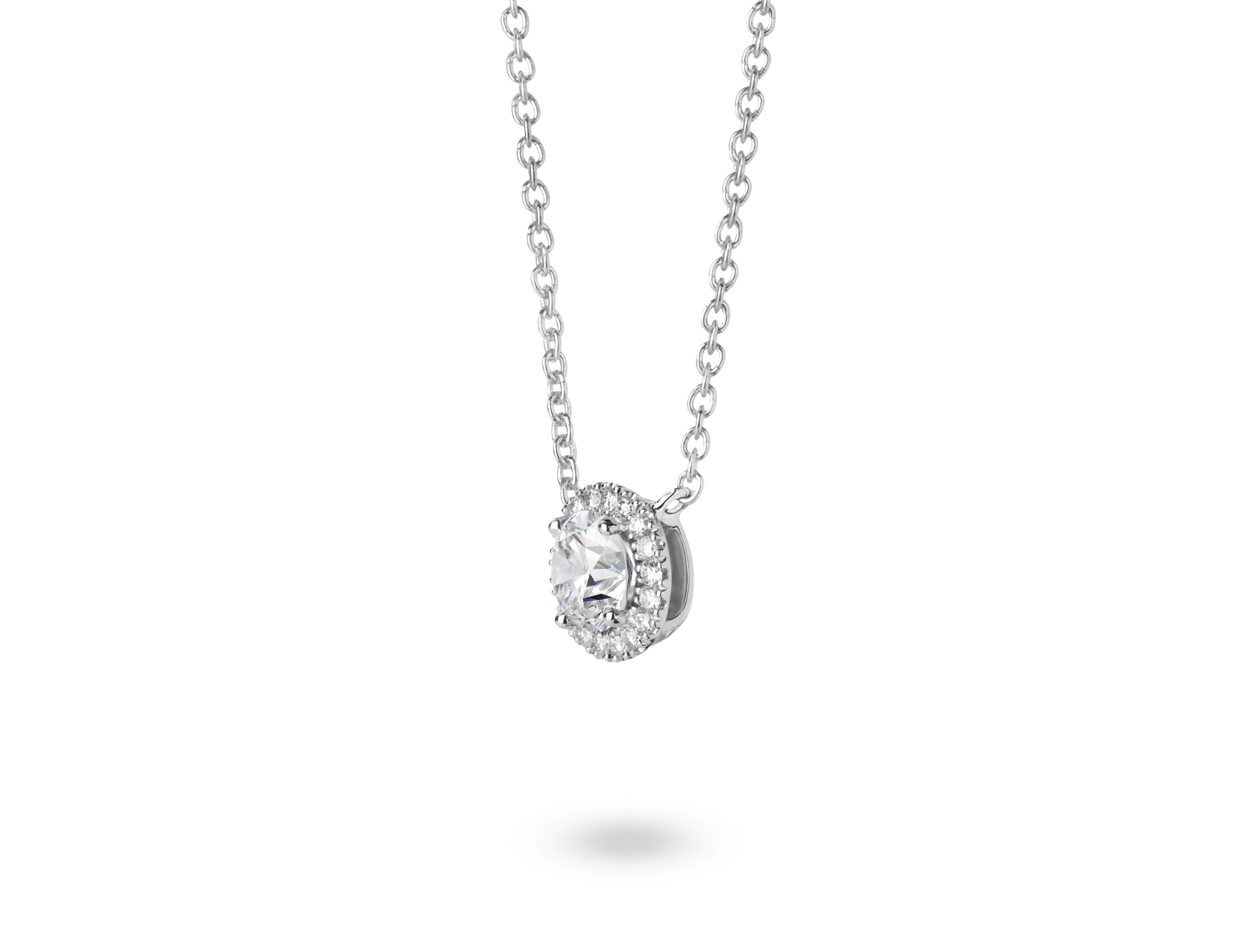 Lab-Grown Diamond 1ct. tw. Halo 14k Gold Pendant | White - #Lightbox Jewelry#