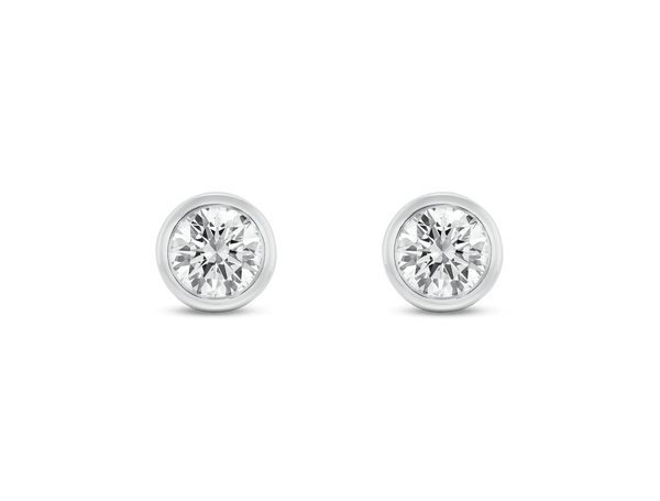 Foever One Round Diamond Solitaire Studs – Ayaani