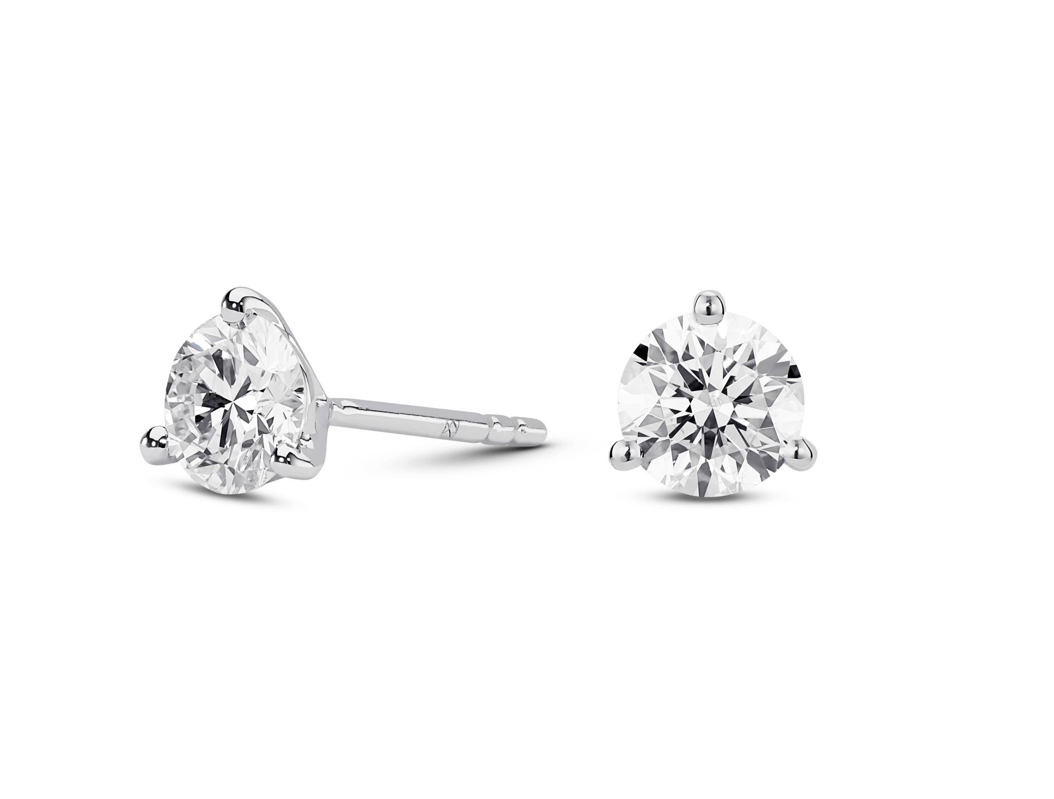 Lab-Grown Diamond 1½ct. tw. Round Brilliant Solitaire 14k Gold Studs | White - #Lightbox Jewelry#
