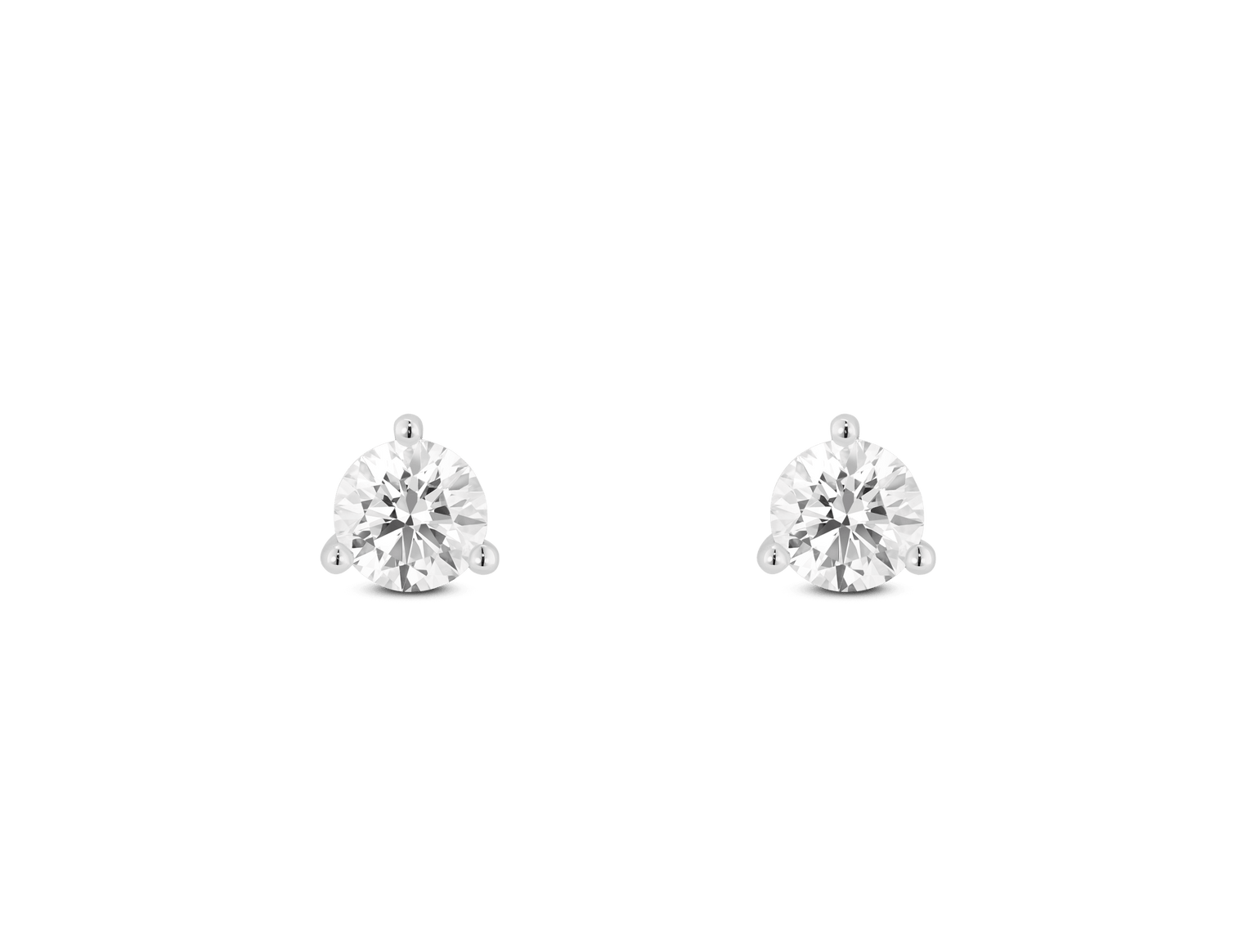 Lab-Grown Diamond ²⁄₇ct. tw. Mini Round Brilliant Studs | White