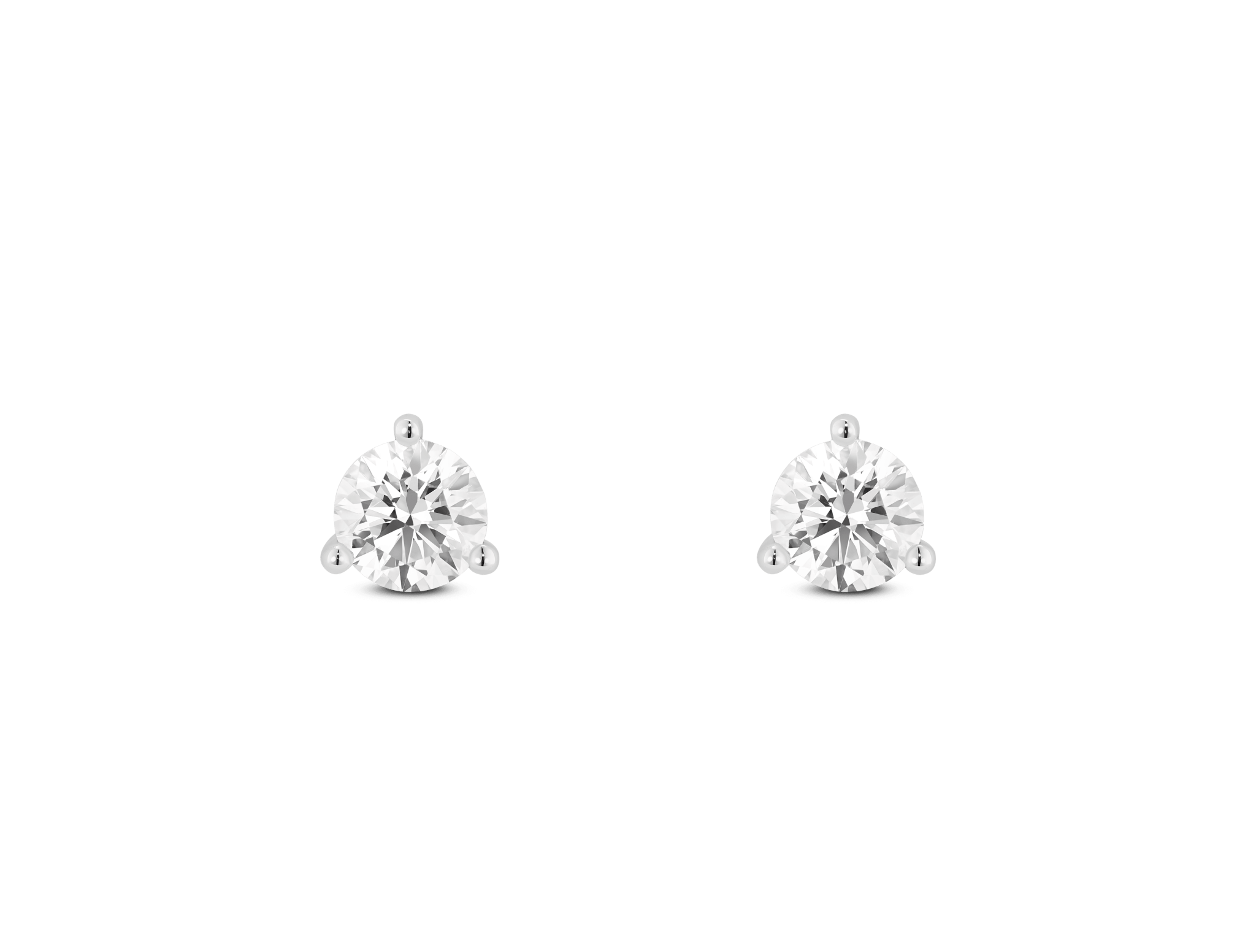Lab-Grown Diamond ²⁄₇ct. tw. Round Brilliant Studs | White - #Lightbox Jewelry#