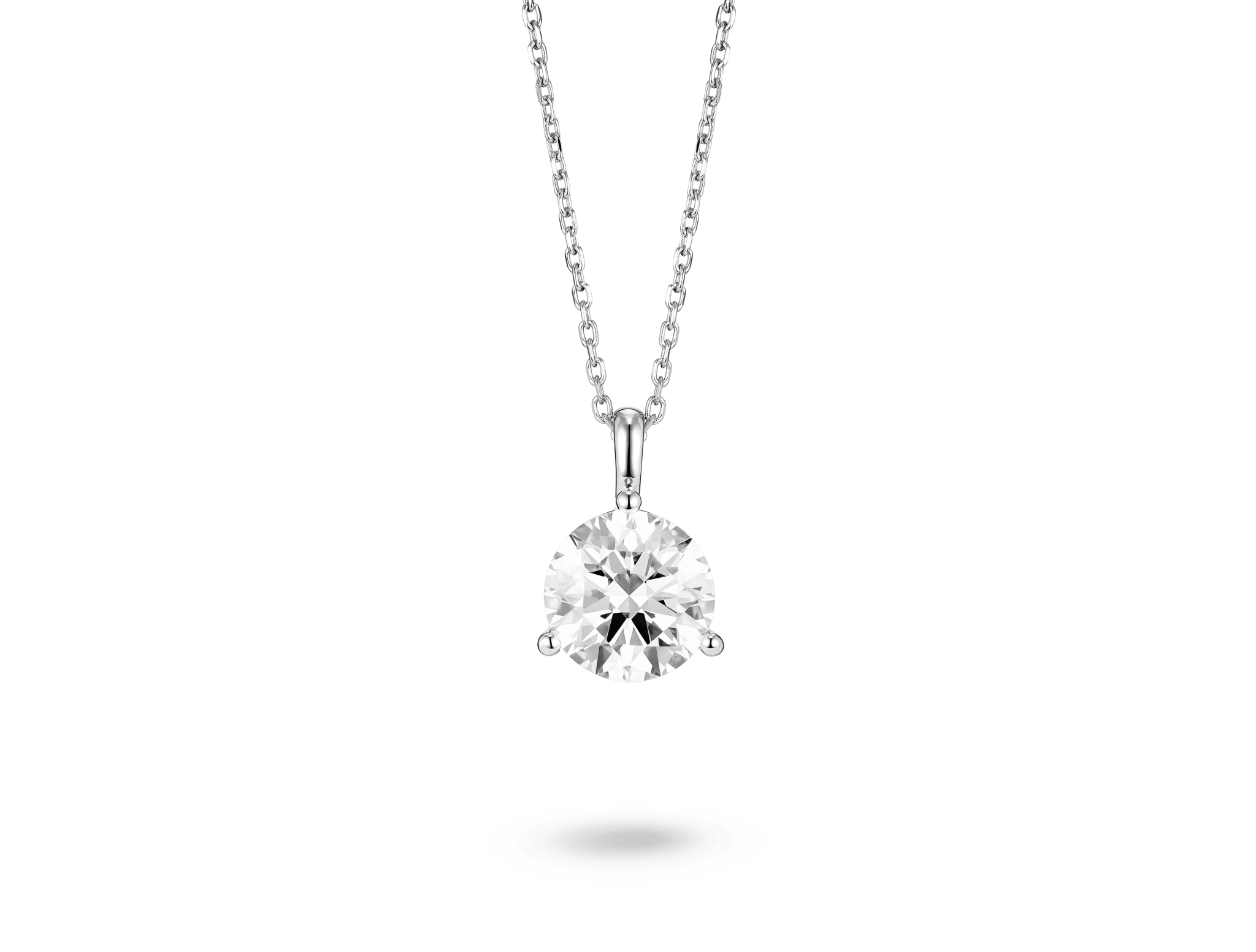 Lab-Grown Diamond 2ct. Round Brilliant Solitaire Bale Pendant | White - #Lightbox Jewelry#