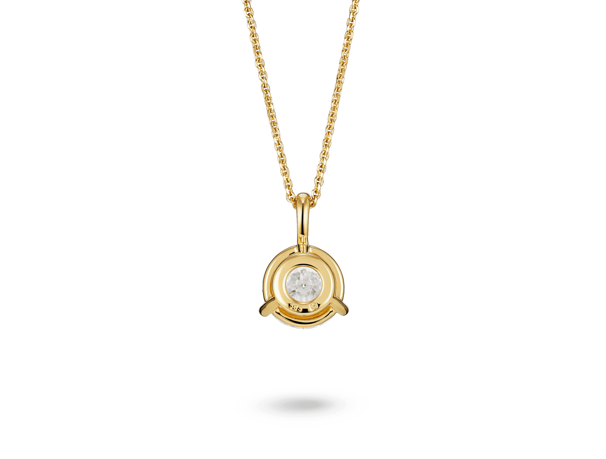 Lightbox Lab-Grown Diamond Solitaire Bail Pendant Necklace in 2.0ctw White Gold