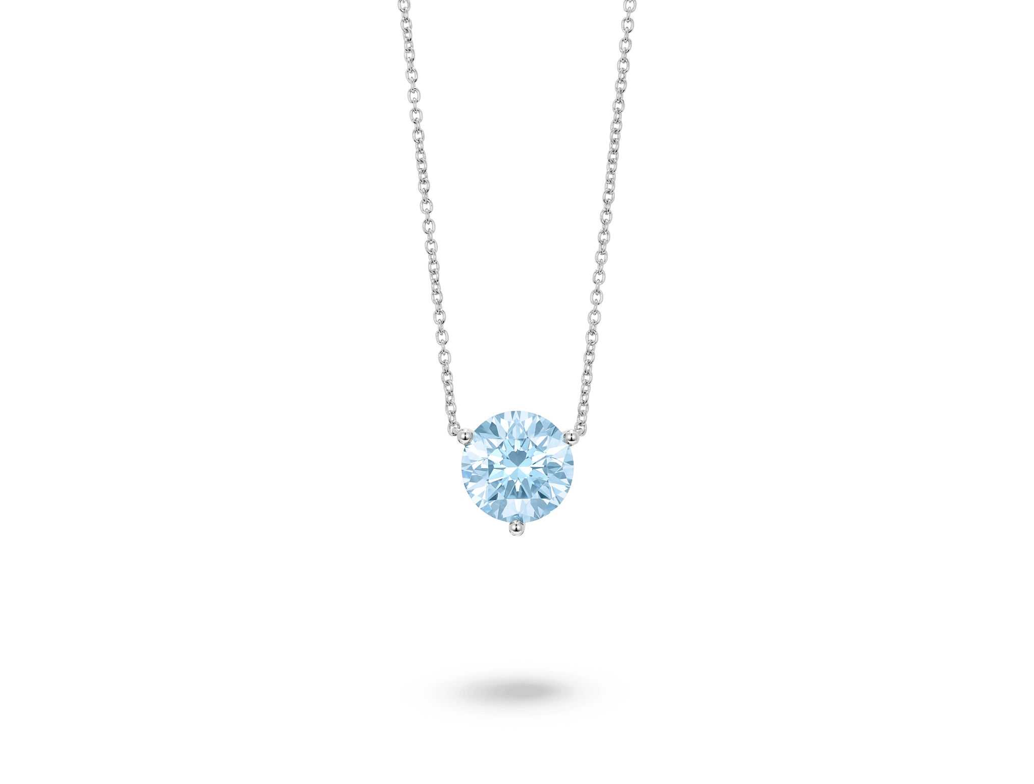 Lab-Grown Diamond 2ct. Round Brilliant Solitaire Pendant | Blue - #Lightbox Jewelry#