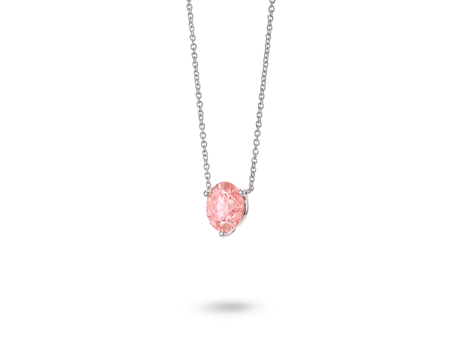 Lab-Grown Diamond 2ct. Round Brilliant Solitaire Pendant | Pink
