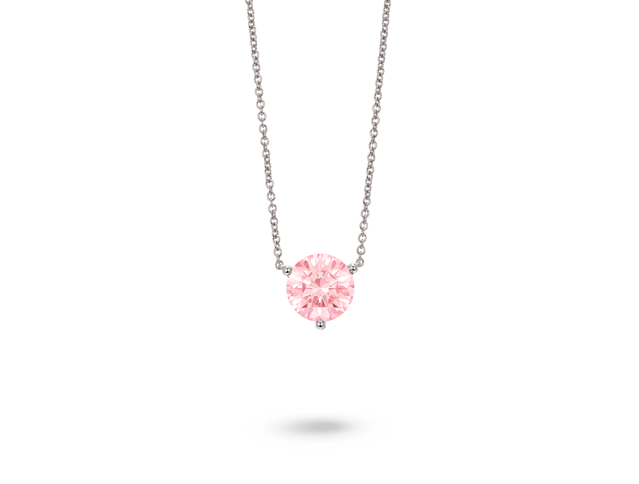 Lab-Grown Diamond 2ct. Round Brilliant Solitaire Pendant | Pink - #Lightbox Jewelry#