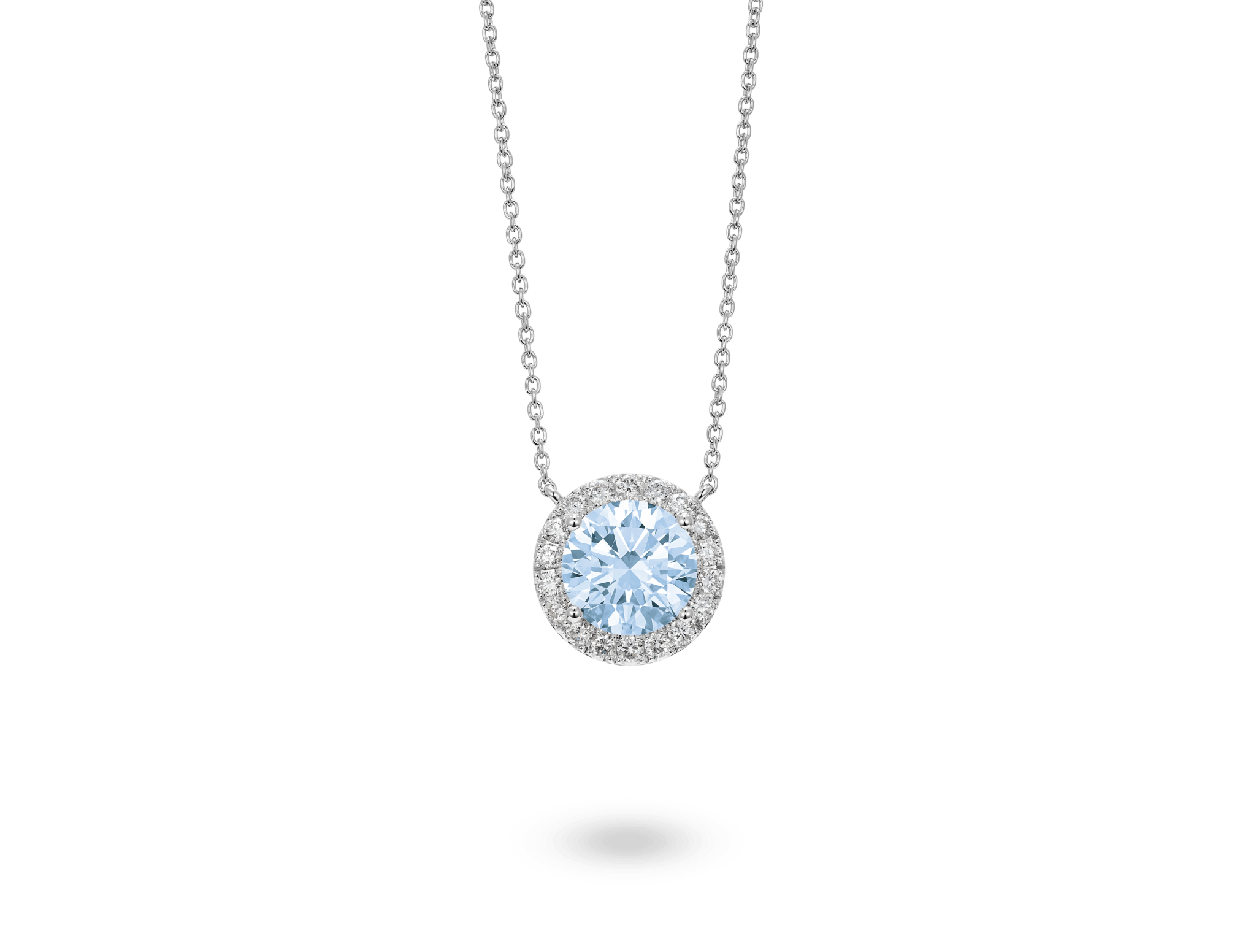 Lab-Grown Diamond 2ct. tw. Halo Pendant | Blue - #Lightbox Jewelry#