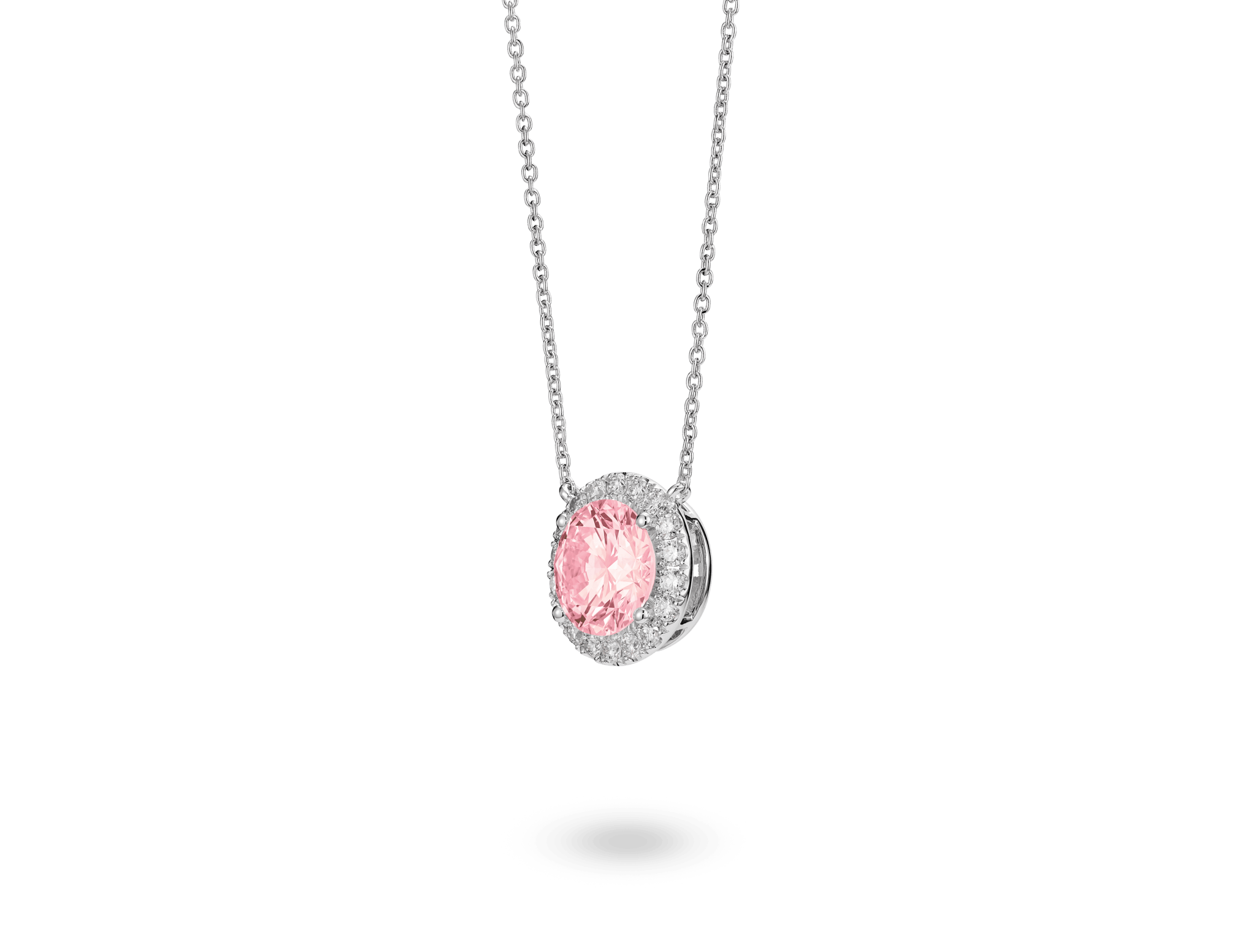 Lab-Grown Diamond 2ct. tw. Halo Pendant | Pink - #Lightbox Jewelry#