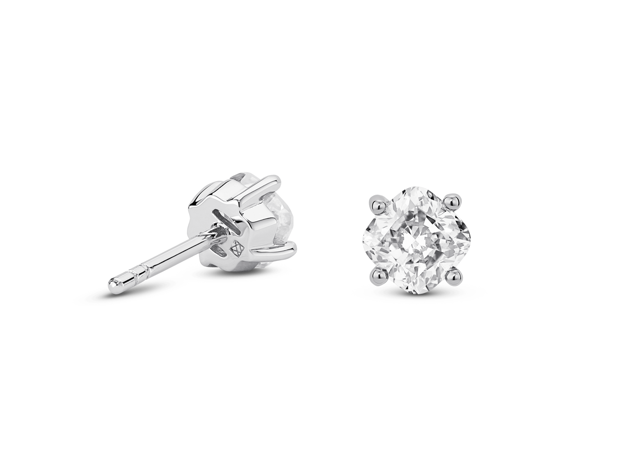 Lab-Grown Diamond 2ct. tw. Round Brilliant and Cushion Studs Set | White - #Lightbox Jewelry#