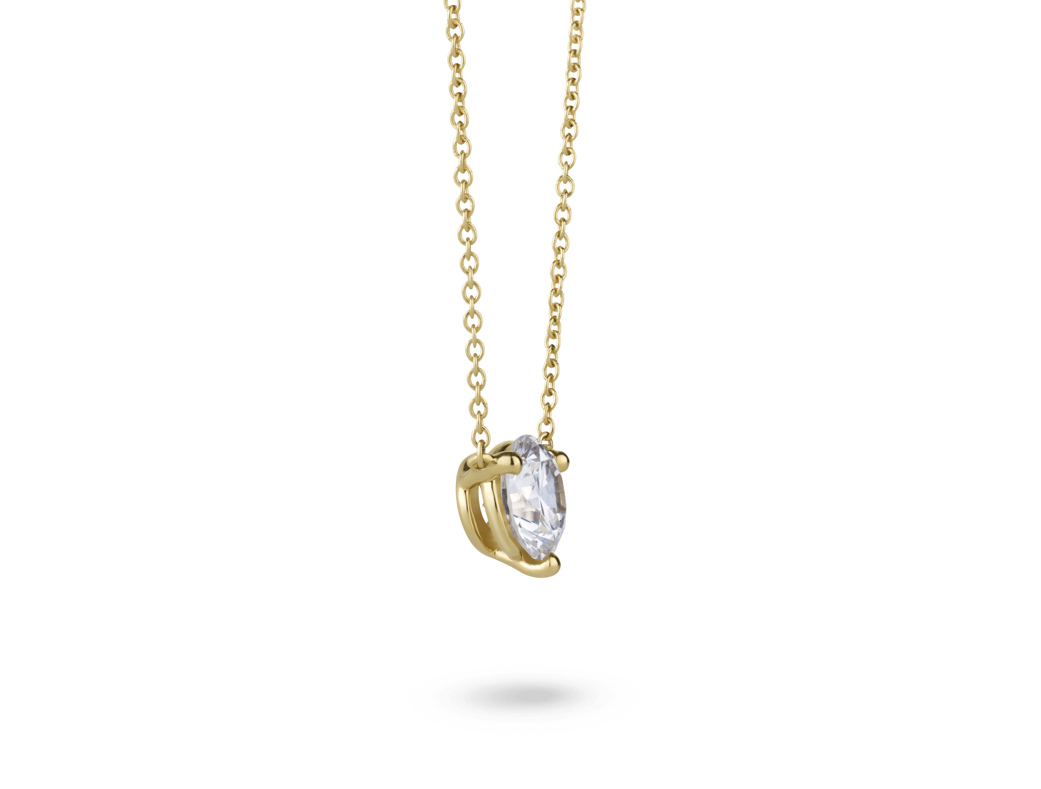 Lab-Grown Diamond 2ct. tw. Round Brilliant Studs and Pendant Yellow Gold Set | White - #Lightbox Jewelry#