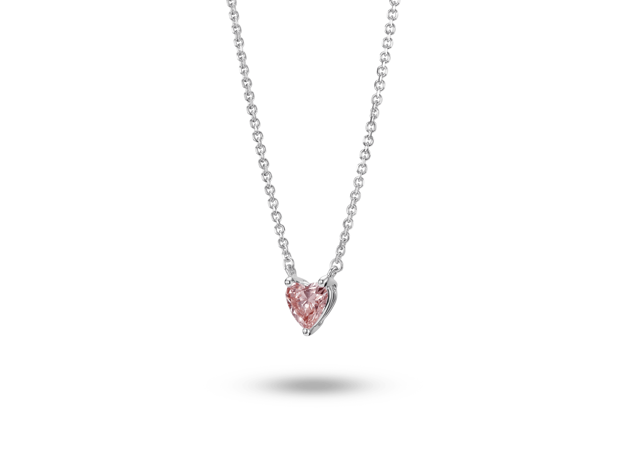 Lab created diamond heart necklace deals