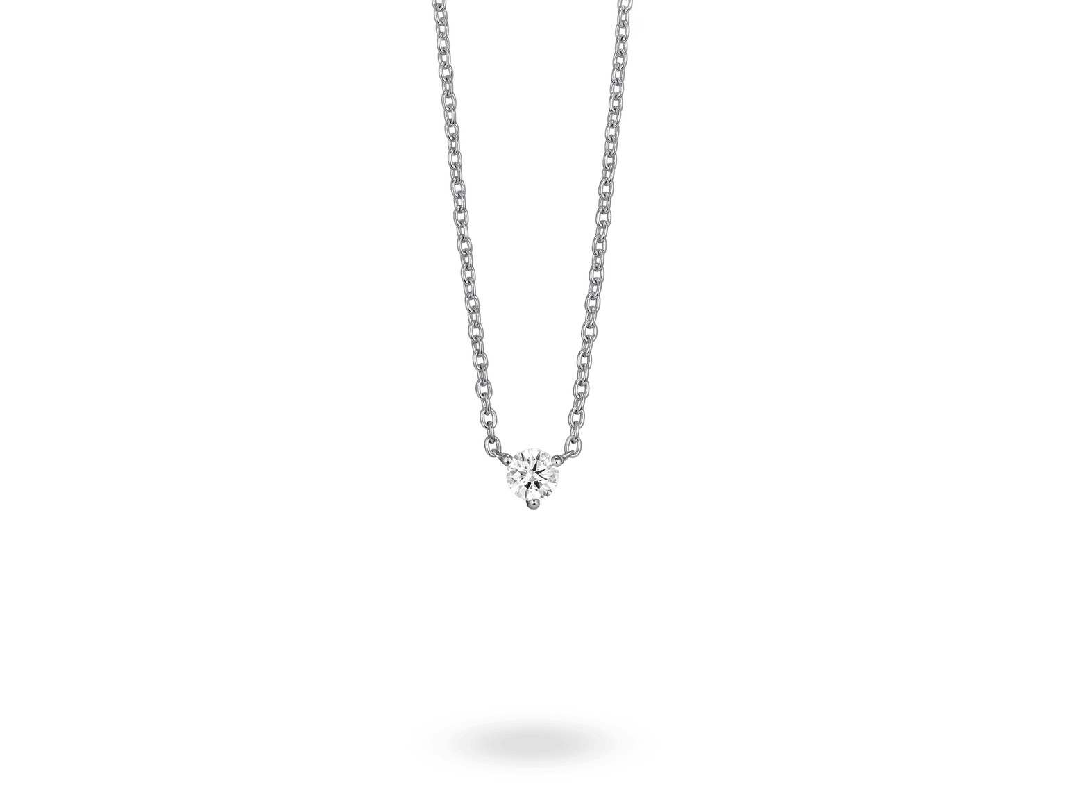 Lab-Grown Diamond ¼ct. Mini Round Brilliant Solitaire 10k Gold Pendant | Pink