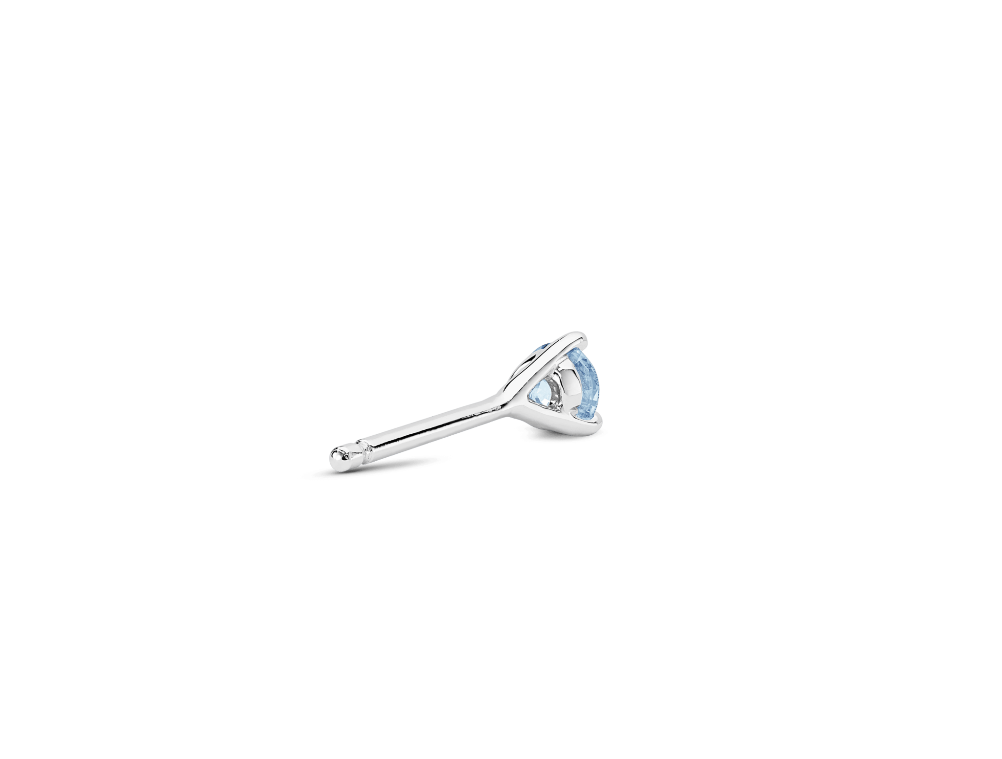 Lab-Grown Diamond ⅛ct. Mini Round Brilliant Solitaire Stud | Blue - #Lightbox Jewelry#