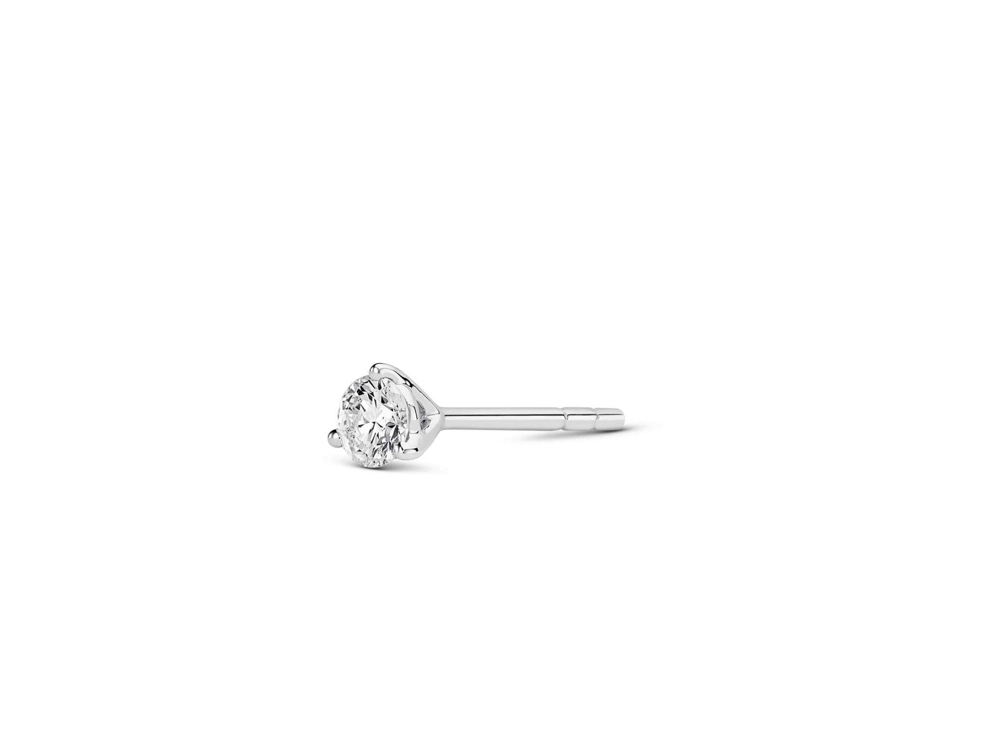 Lab-Grown Diamond ⅛ct. Mini Round Brilliant Solitaire Stud | White - #Lightbox Jewelry#