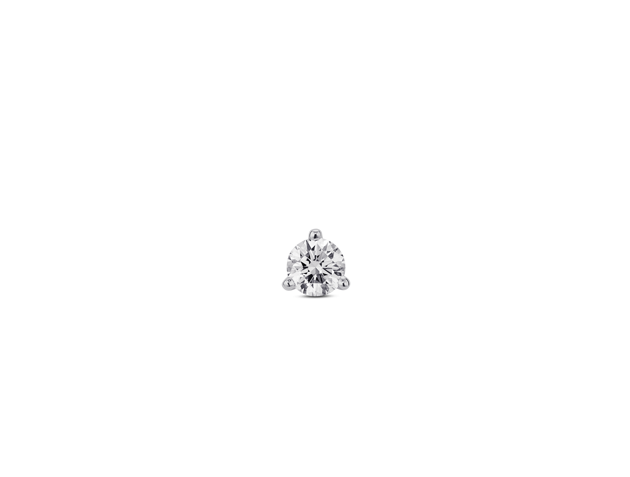 Lab-Grown Diamond ⅛ct. Mini Round Brilliant Solitaire Stud | White - #Lightbox Jewelry#
