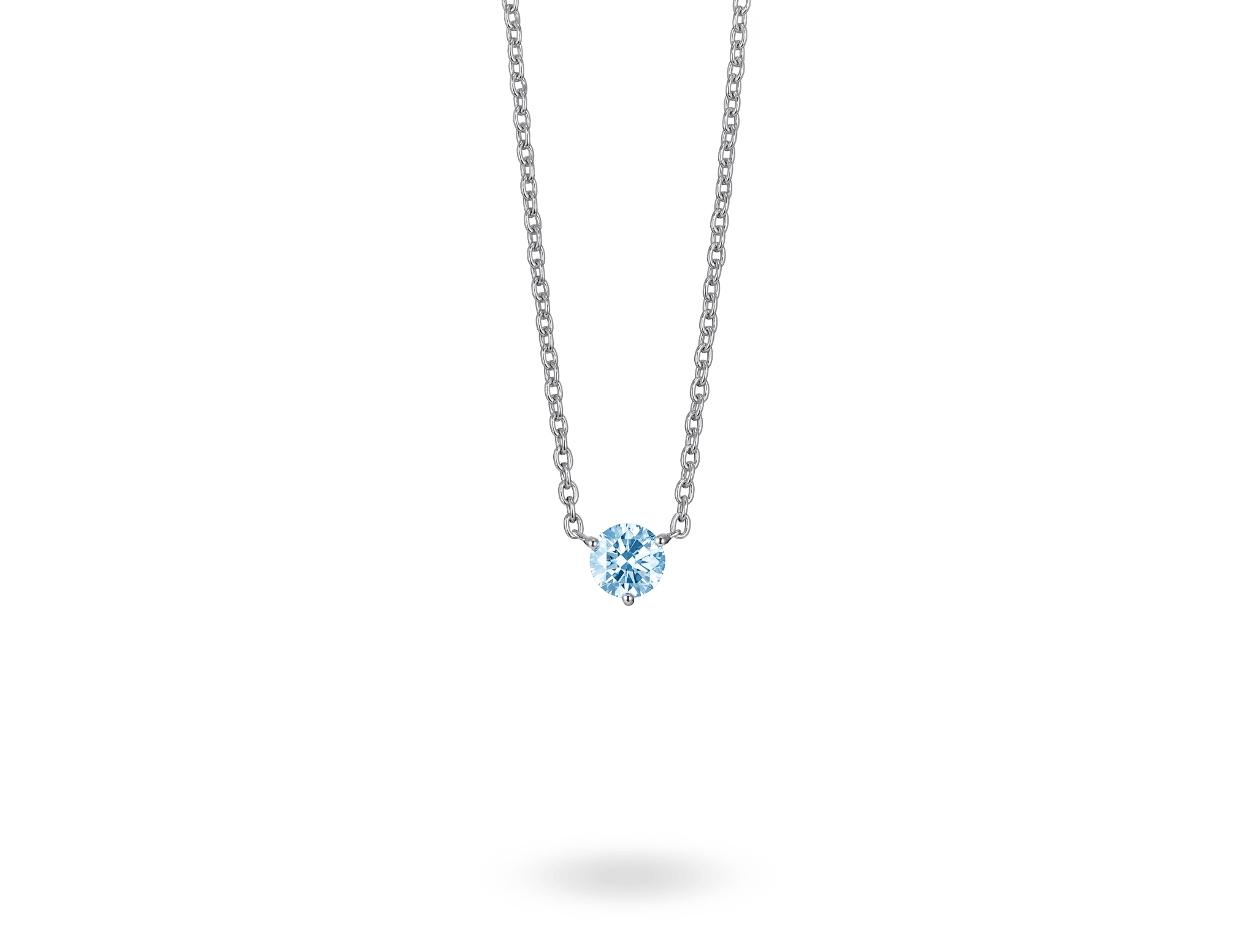Lab-Grown Diamond ½ct. Round Brilliant Solitaire Pendant | Blue - #Lightbox Jewelry#