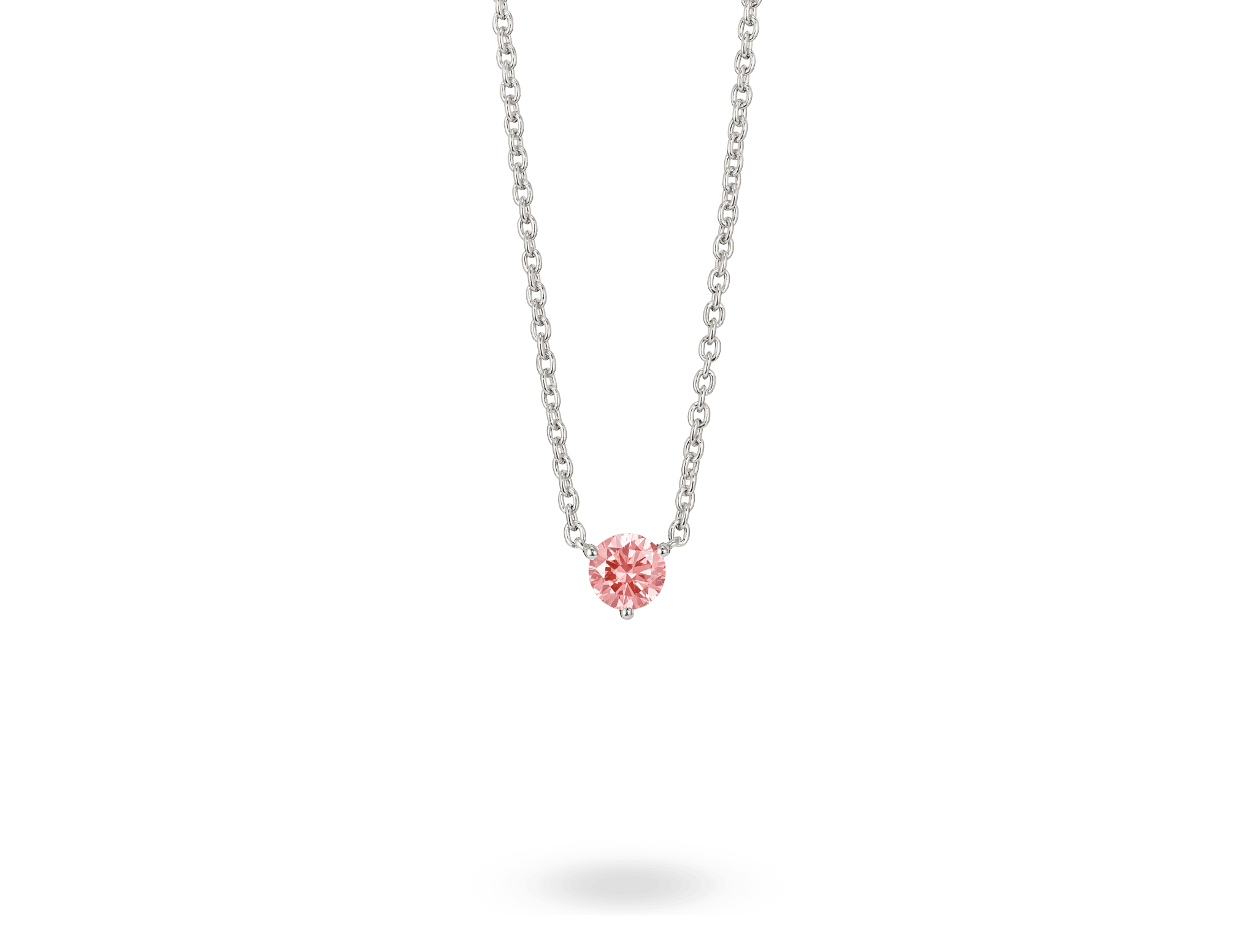Lab-Grown Diamond ½ct. Round Brilliant Solitaire Pendant | Pink - #Lightbox Jewelry#