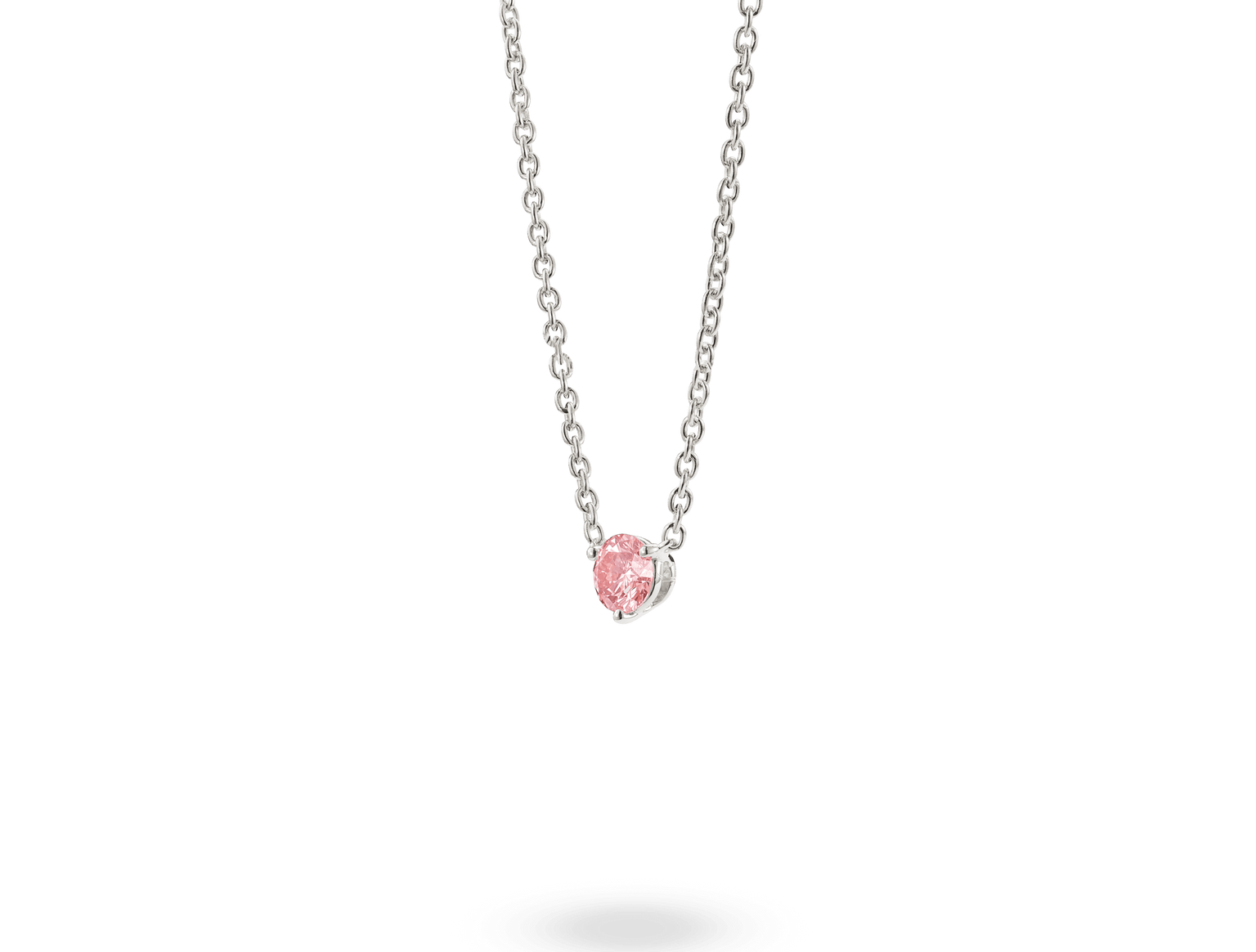 Lab-Grown Diamond ½ct. Round Brilliant Solitaire Pendant | Pink