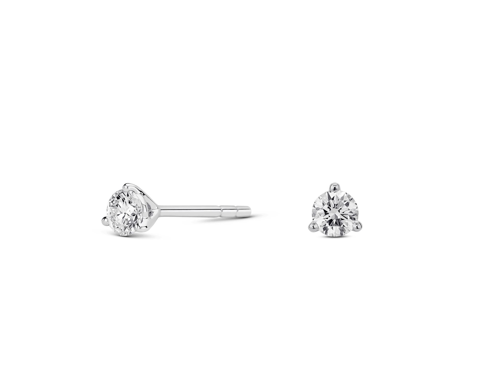 Lab-Grown Diamond ¼ct. tw. Mini Round Brilliant Solitaire Studs | White - #Lightbox Jewelry#