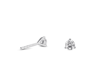 ¼ct. tw. Mini Round Brilliant Solitaire Studs | Lightbox Jewelry