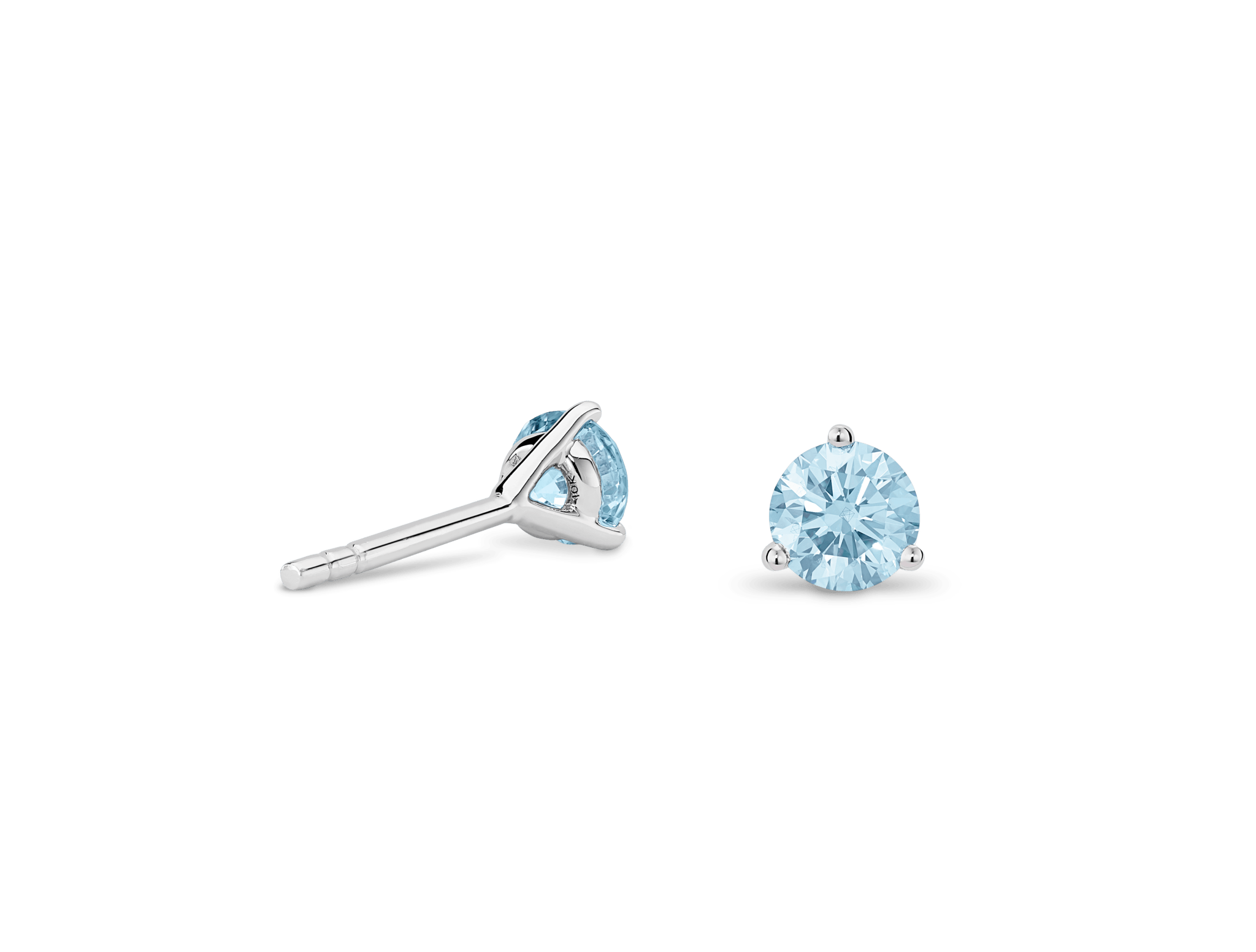 Lab-Grown Diamond ½ct. tw. Round Brilliant Solitaire Studs | Blue - #Lightbox Jewelry#