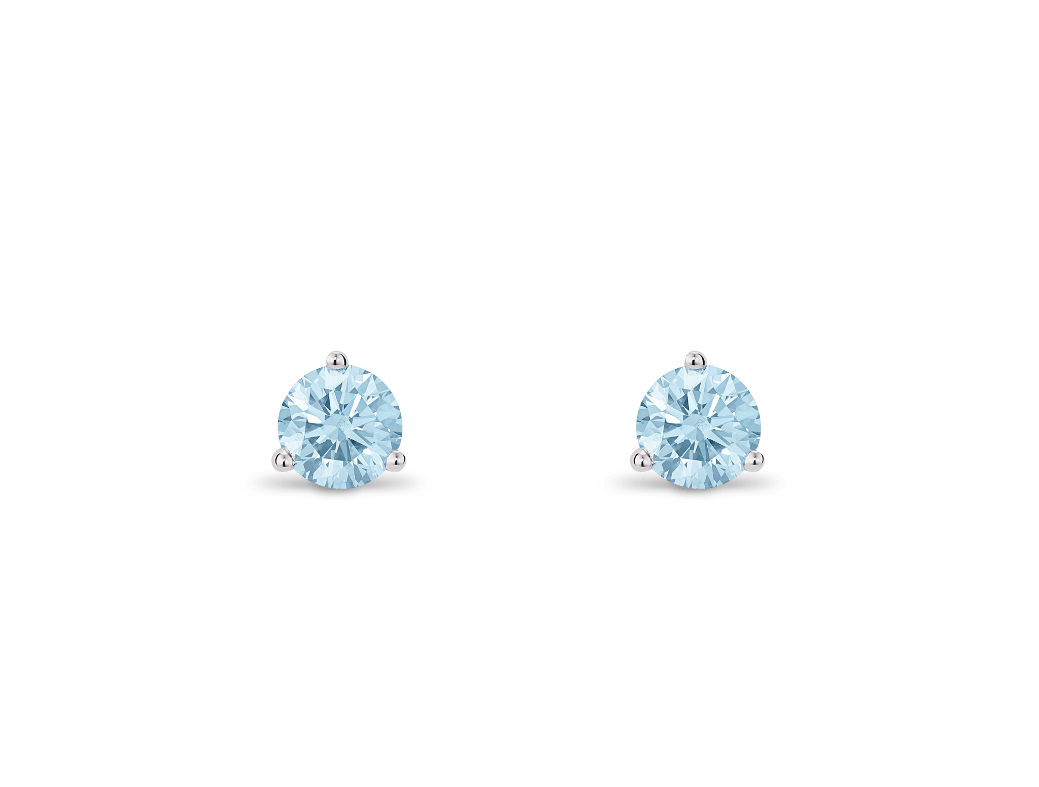 Lab-Grown Diamond ½ct. tw. Round Brilliant Solitaire Studs | Blue - #Lightbox Jewelry#