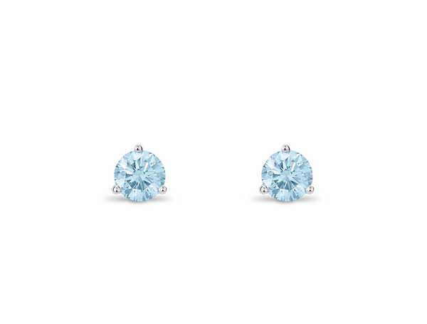 Buy Luxoro 10K White Gold Blue Diamond Floral Stud Earrings 0.50 ctw (Del.  in 10-15 Days) at ShopLC.