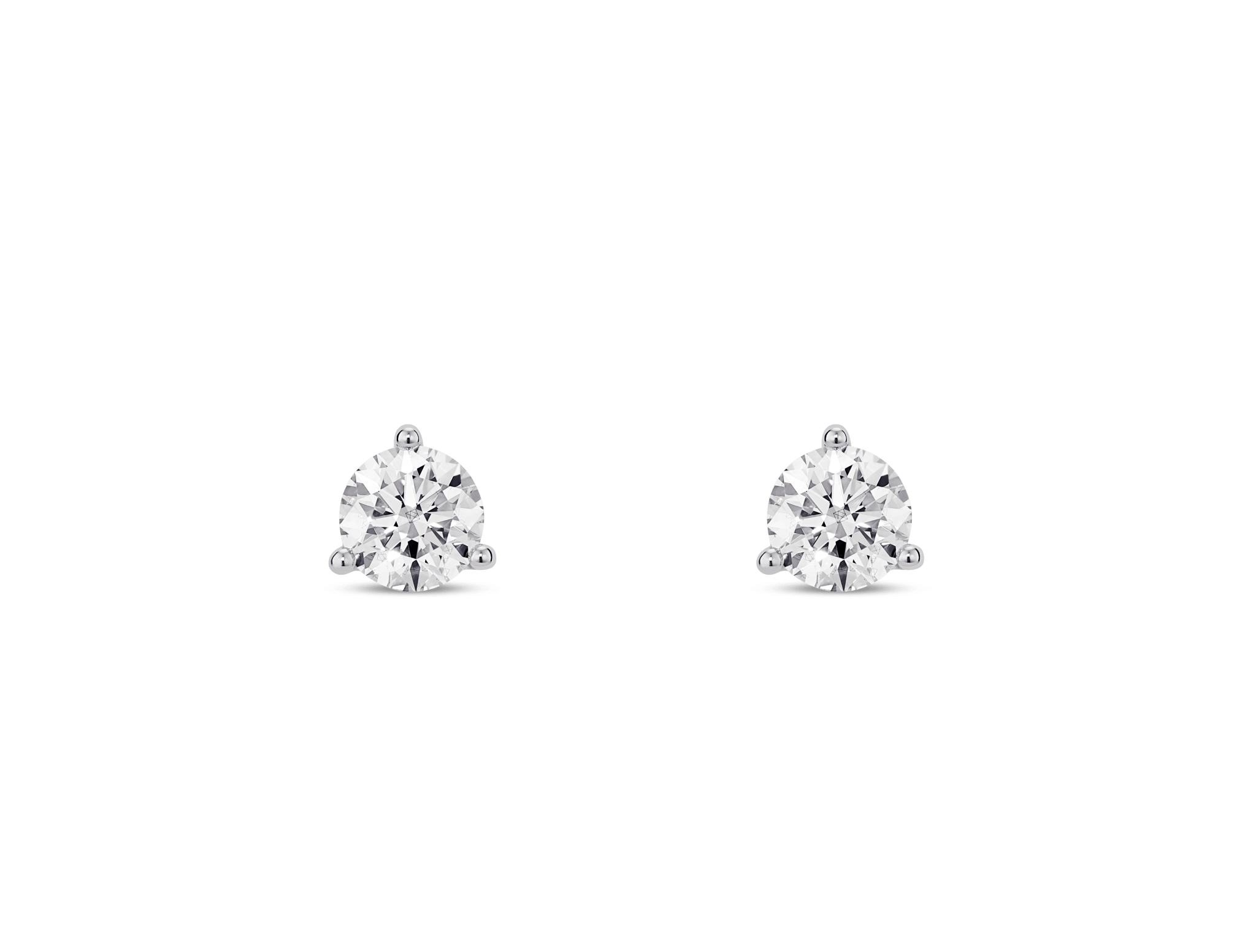 Lab-Grown Diamond ½ct. tw. Round Brilliant Solitaire Studs | White - #Lightbox Jewelry#