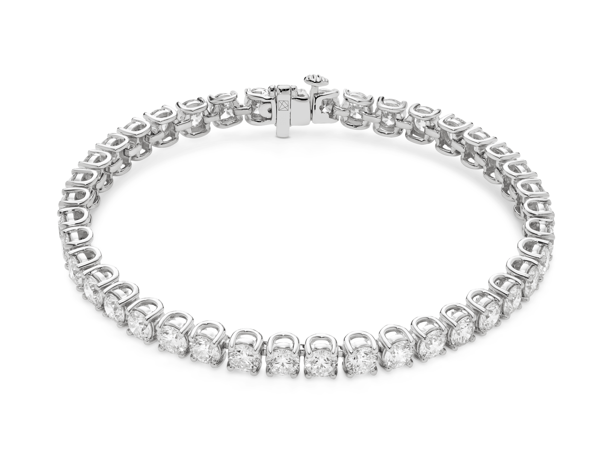 Lab-Grown Diamond Large Tennis Bracelet - E/F color, 7" length | White - #Lightbox Jewelry#