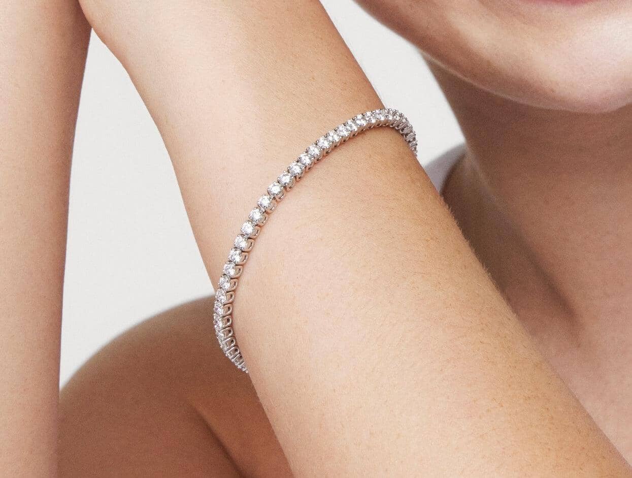 Lab grown tennis bracelet hotsell