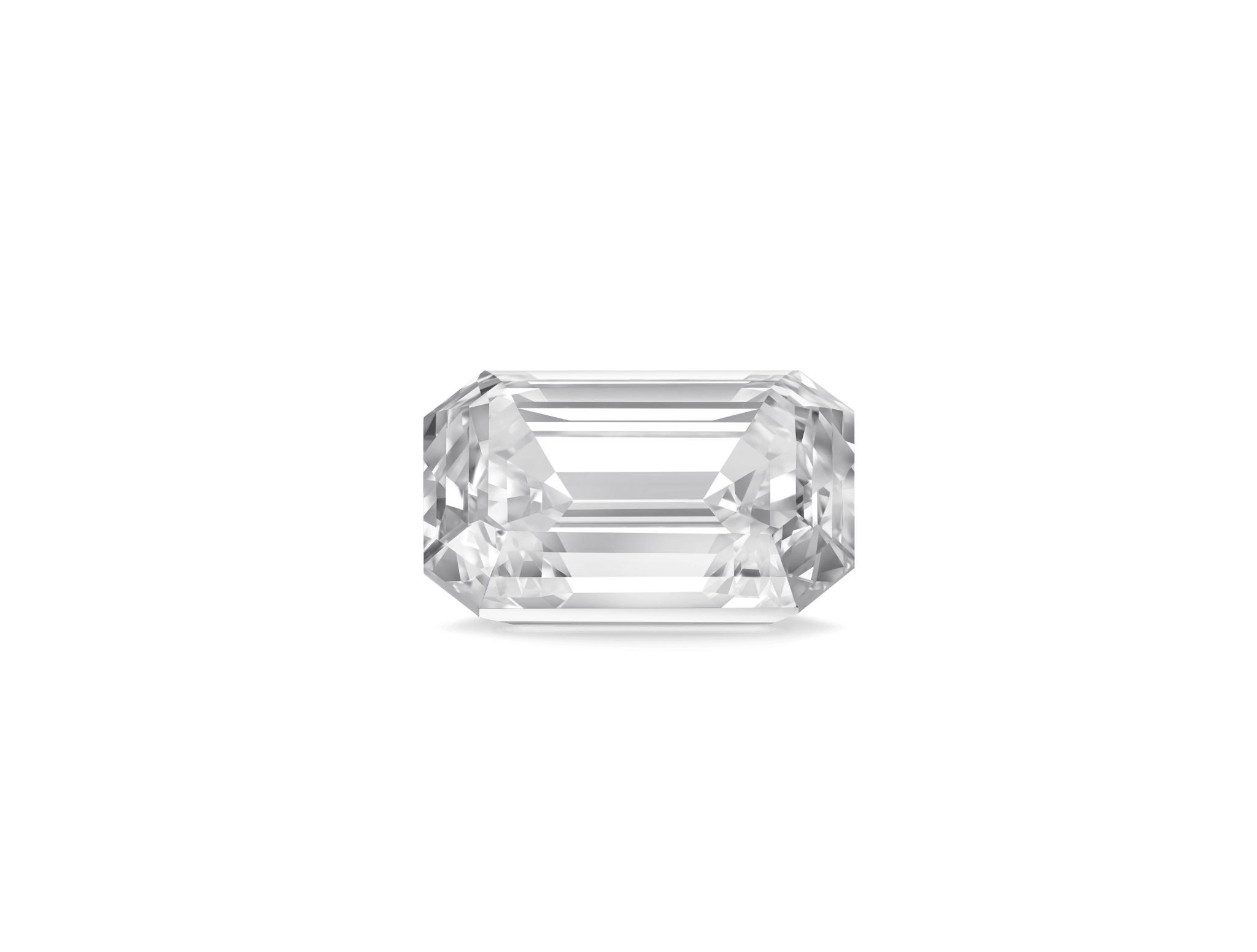 Lab-Grown Loose 2ct. Emerald Cut Diamond | White - #Lightbox Jewelry#